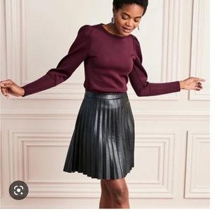 NWT Stella & Dot Neoprene Puff Sleeve Top